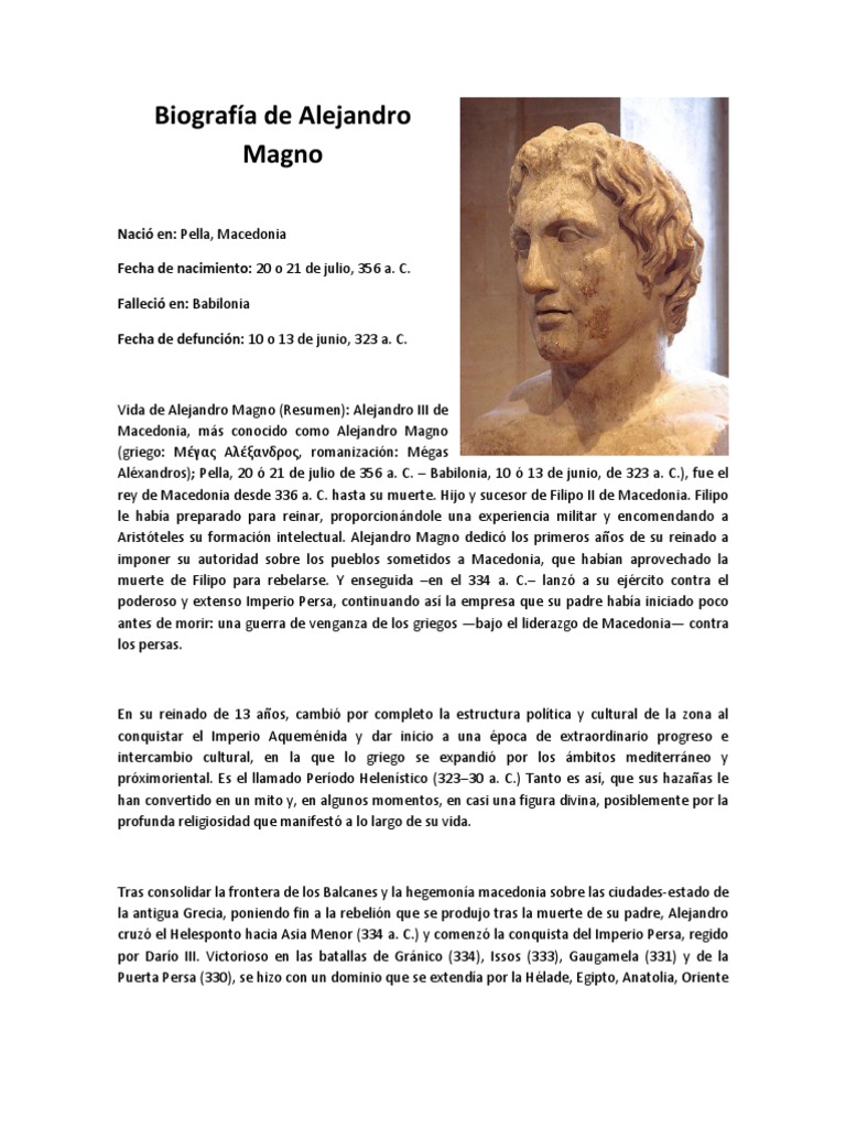 Biografia De Alejandro Magno Alejandro El Grande Macedonia Antiguo Reino