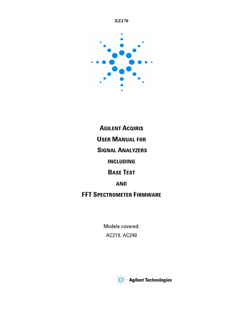 Agilent Acqiris Signal Analyzers Manual | PDF | Microsoft Windows ...