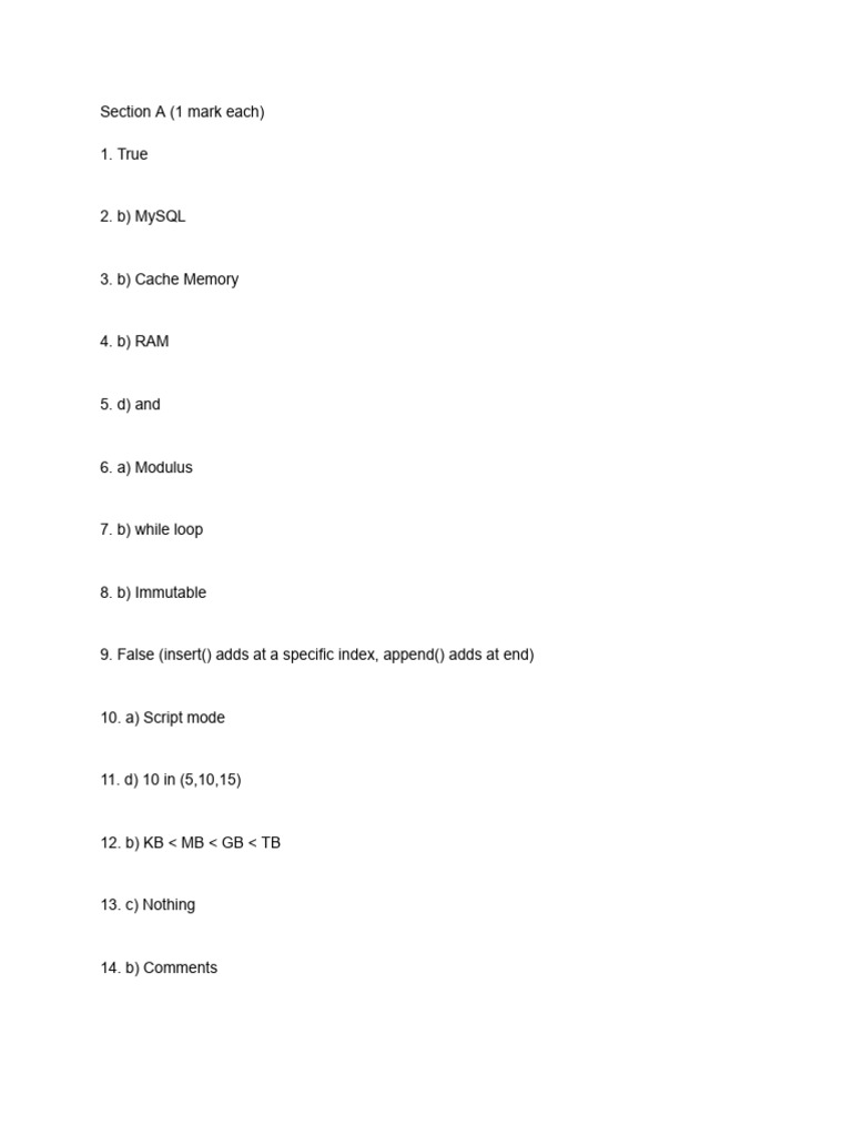 Ip Solution Practice Paper | PDF | Input/Output | Computer Data Storage