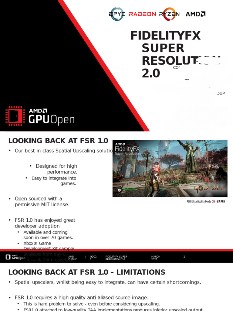 GDC FidelityFX Super Resolution 2 0 | PDF | Image Resolution ...