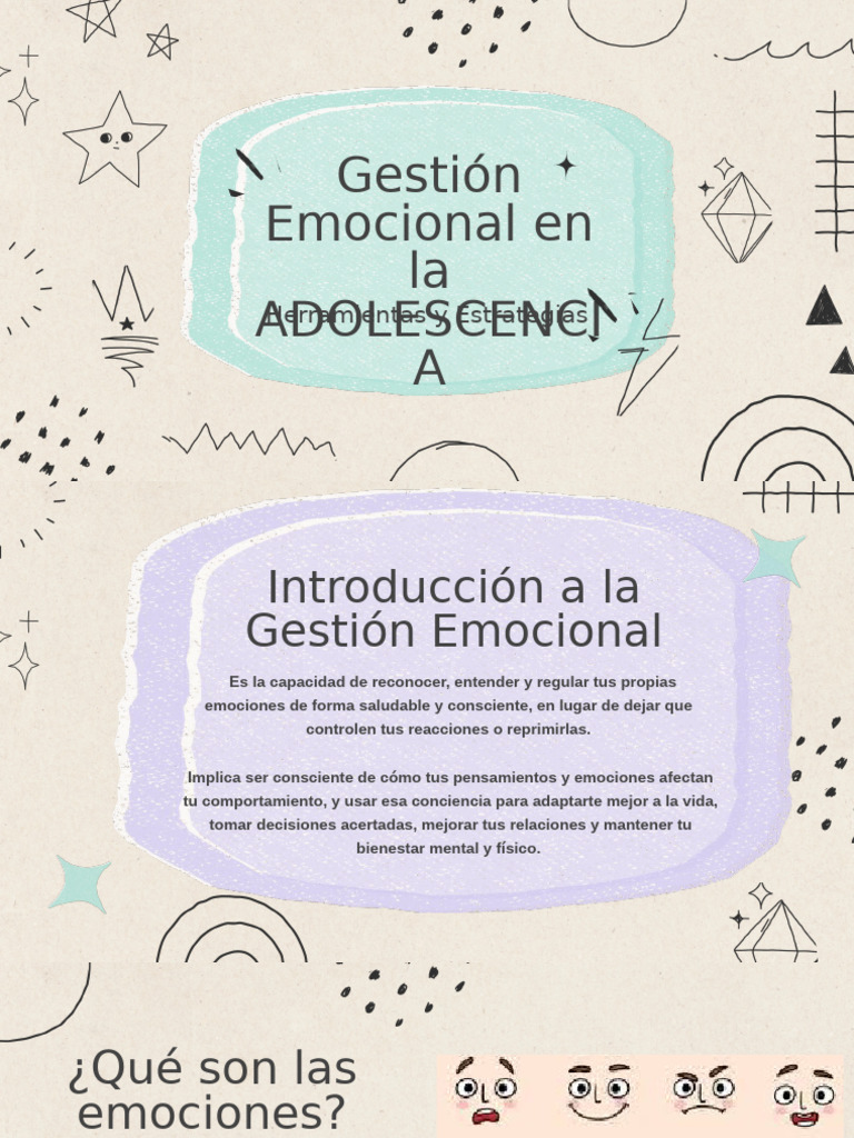 Estrategias de Gestión Emocional Adolescente | PDF | Las emociones ...
