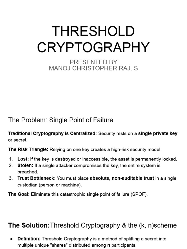 Threshold Cryptography Explained | PDF | Cryptography | Public Key ...