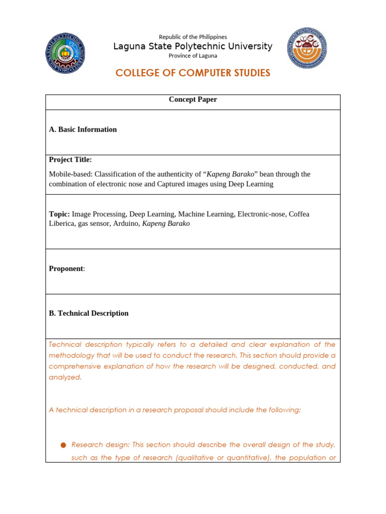 Concept Paper Template CS 1 | PDF