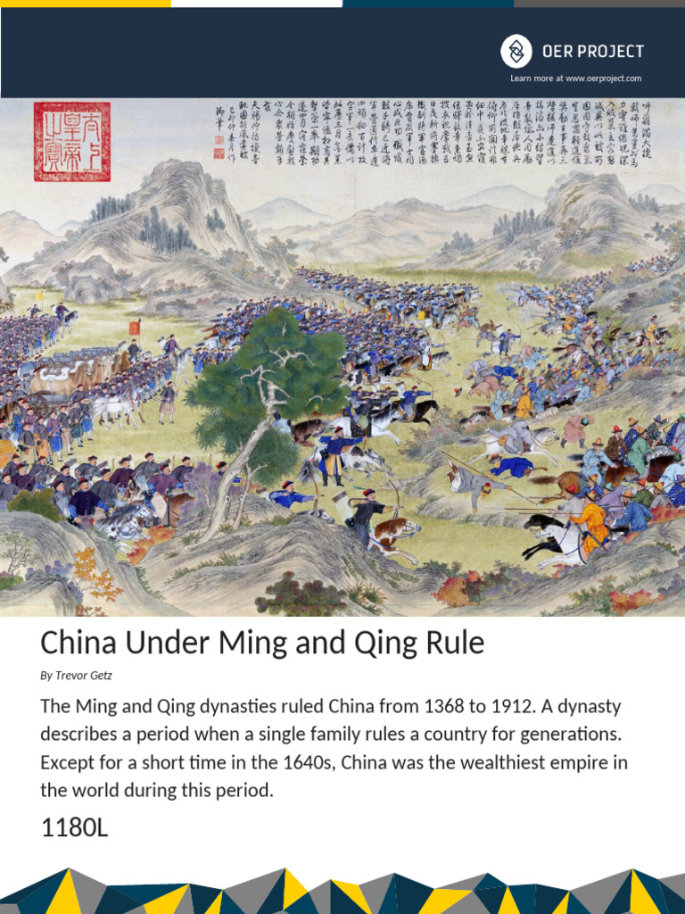 China's Turn Inland: Ming to Qing Rule | PDF | Qing Dynasty | China
