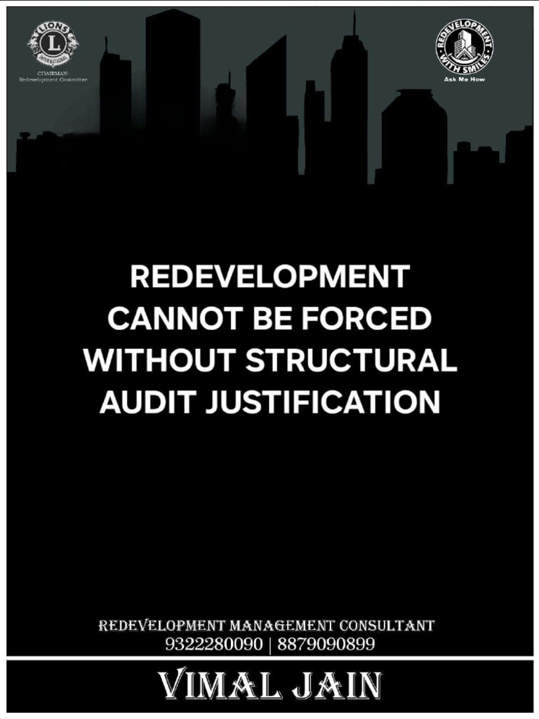 Redevelopment Cannot Be Forced Without Structural Audit Justification | PDF