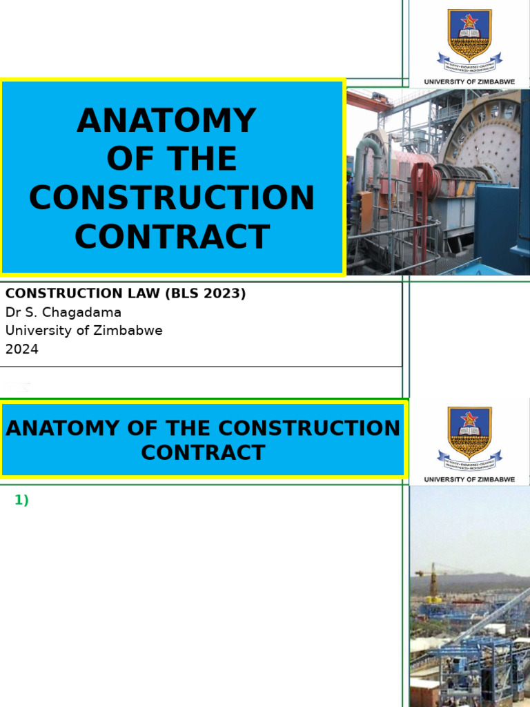 Anatomy of Construction Contracts | PDF
