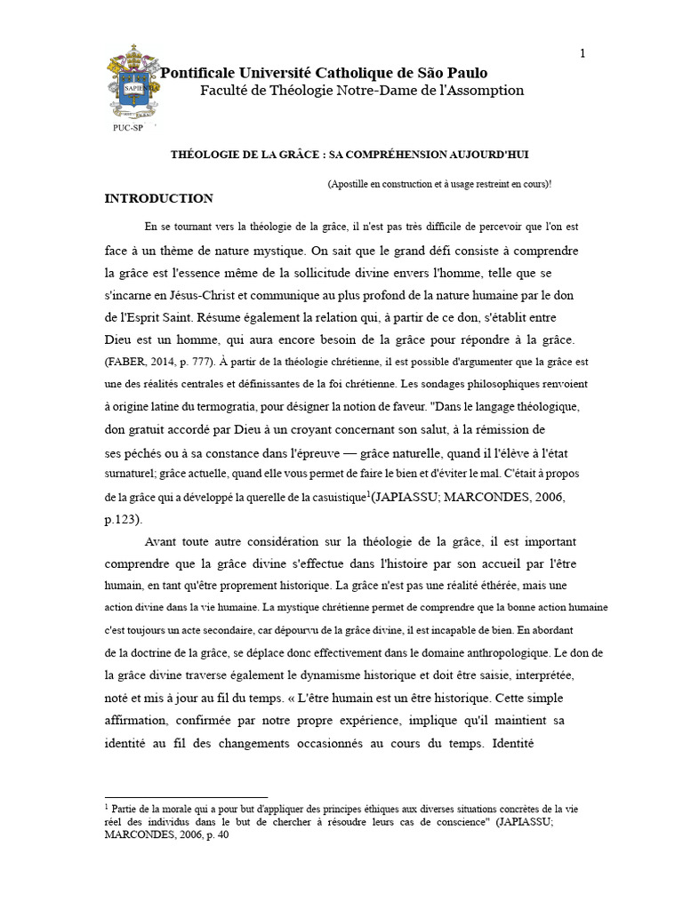 Comprendre la théologie de la grâce | PDF | Grâce (christianisme) | Dieu