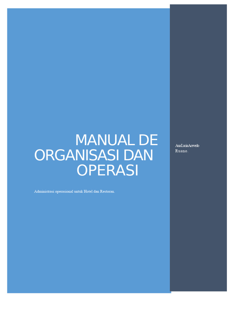 Manual Operasi | PDF