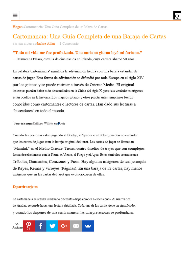 Guía de Cartomancia y Arcanos | PDF | Tarot | Jugando a las cartas