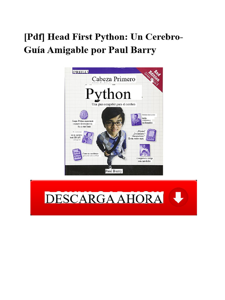 Guía Amigable de Python por Paul Barry | PDF