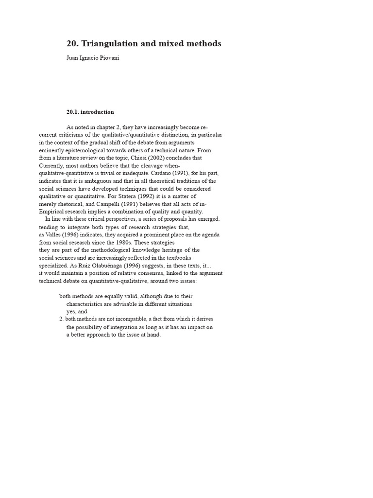 Triangulation in Social Research Methods | PDF | Methodology ...