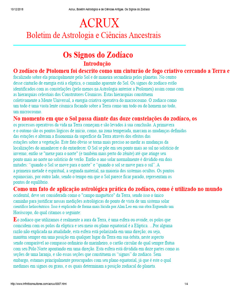 Signos do Zodíaco e Arquétipos Astrológicos | PDF | Zodíaco | Signo do ...