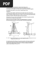 Eurocode 7 Gravity Retaining Wall Guide | PDF