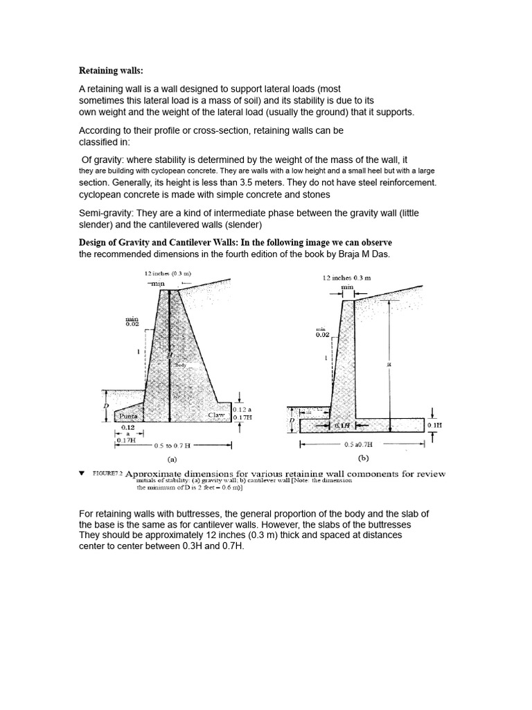 Retaining Wall Design and Stability Analysis | PDF | Applied And ...