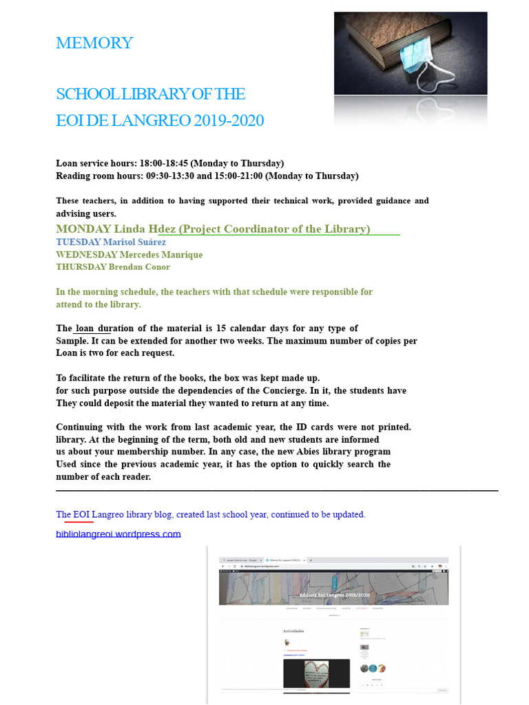 Library Report 2019:2020 | PDF | Libraries | Computing