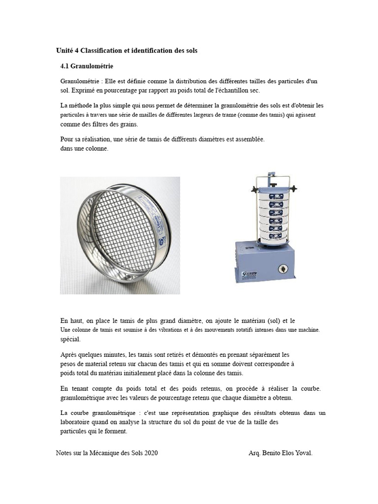 Analyse Granulométrique des Sols | PDF | Limon