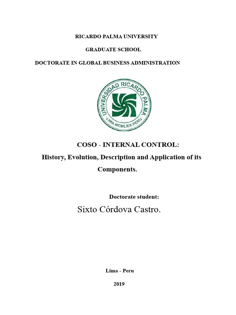 COSO Internal Control Framework Overview | PDF | Internal Control | Risk