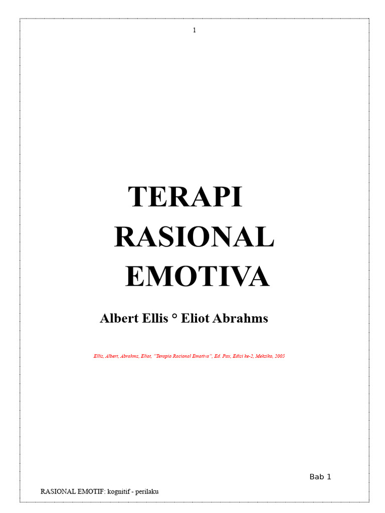 Terapi Rasional Emotif untuk Kesehatan Emosional | PDF
