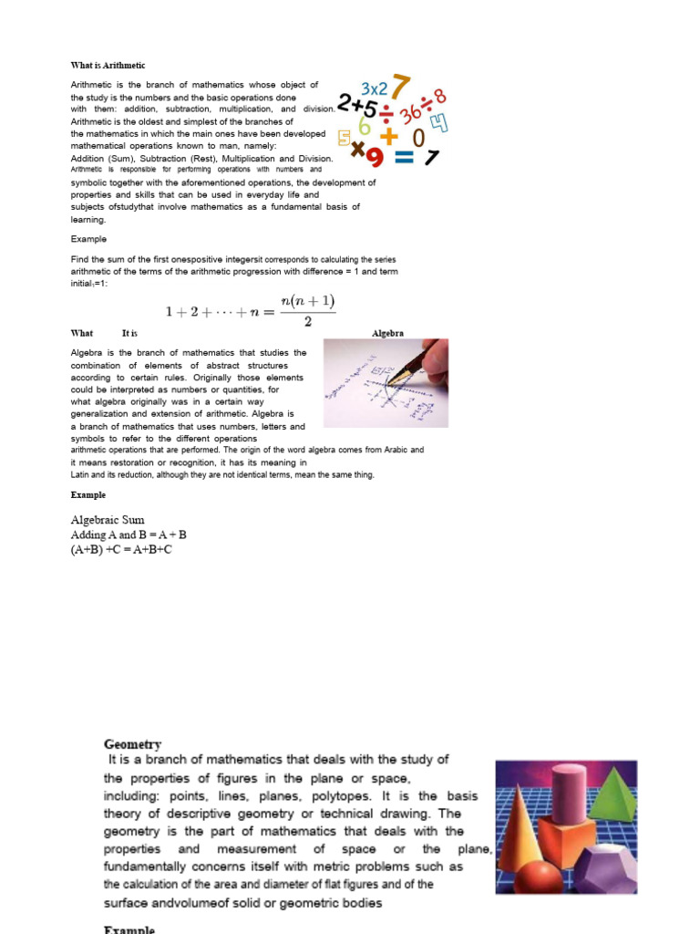 Introduction to Arithmetic Basics | PDF | Arithmetic | Algebra