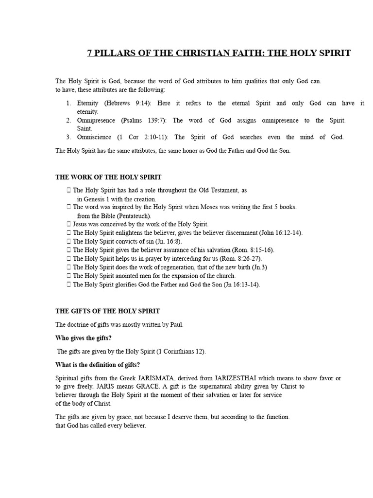 Understanding the Holy Spirit's Role | PDF | Spiritual Gift | Holy Spirit