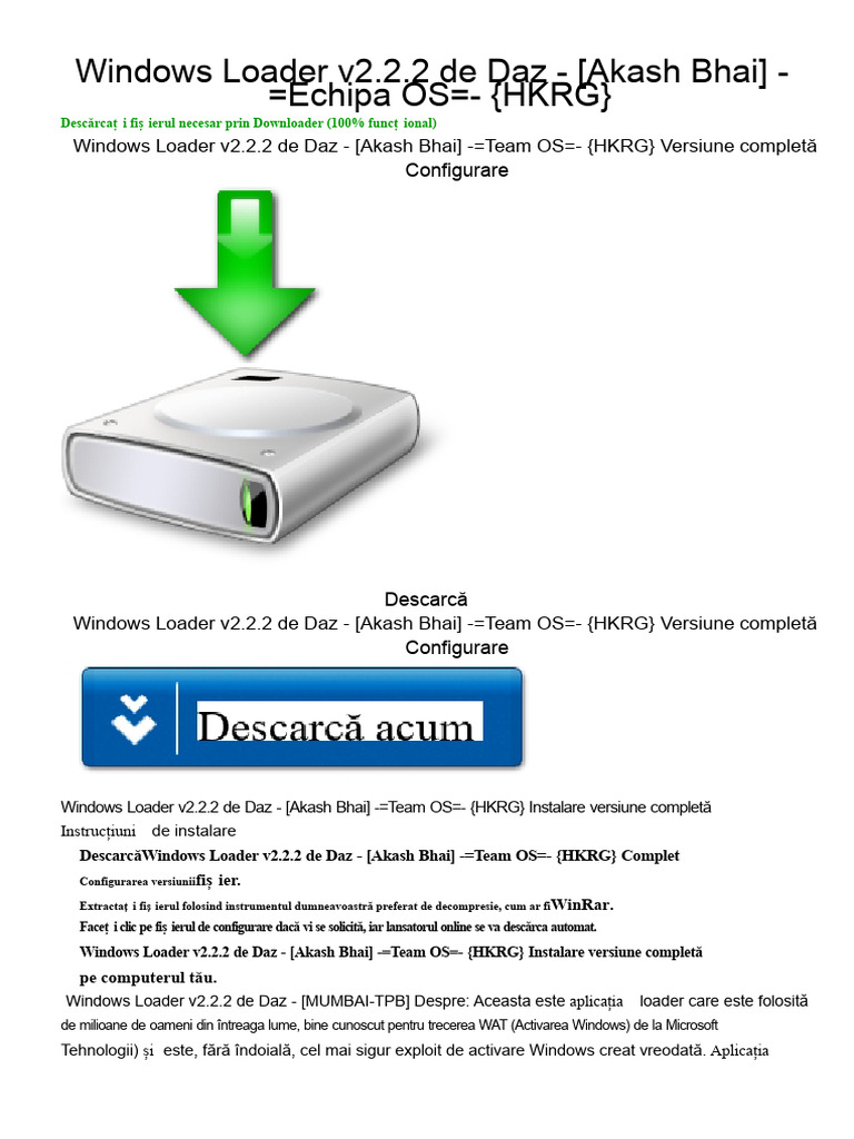 Descărcați Windows Loader v2.2.2 de La Daz - Akash Bhai - Team OS ...