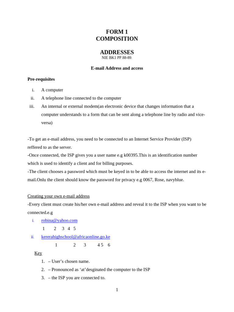 How to Create and Use Email Addresses | PDF