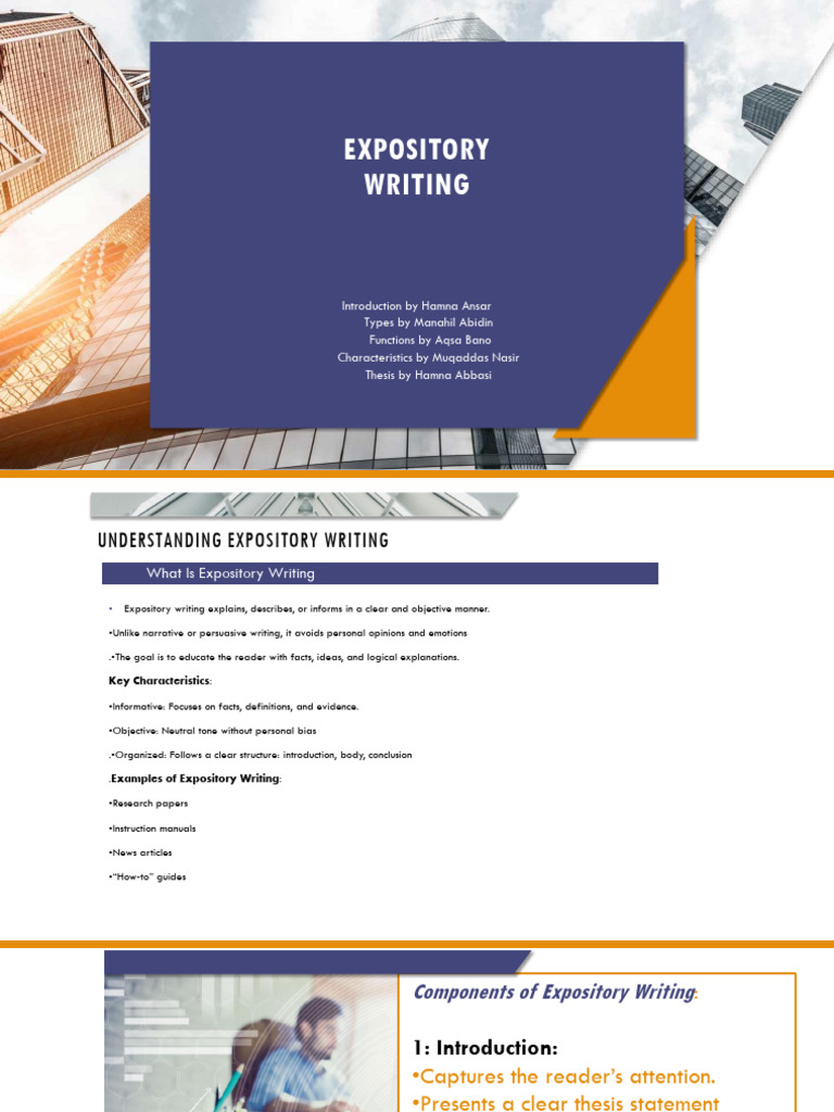 Understanding Expository Writing Essentials | PDF | Cognition | Human ...