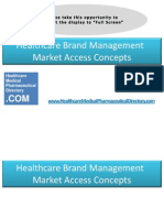 Healthcare Brand Management Market Access Concepts