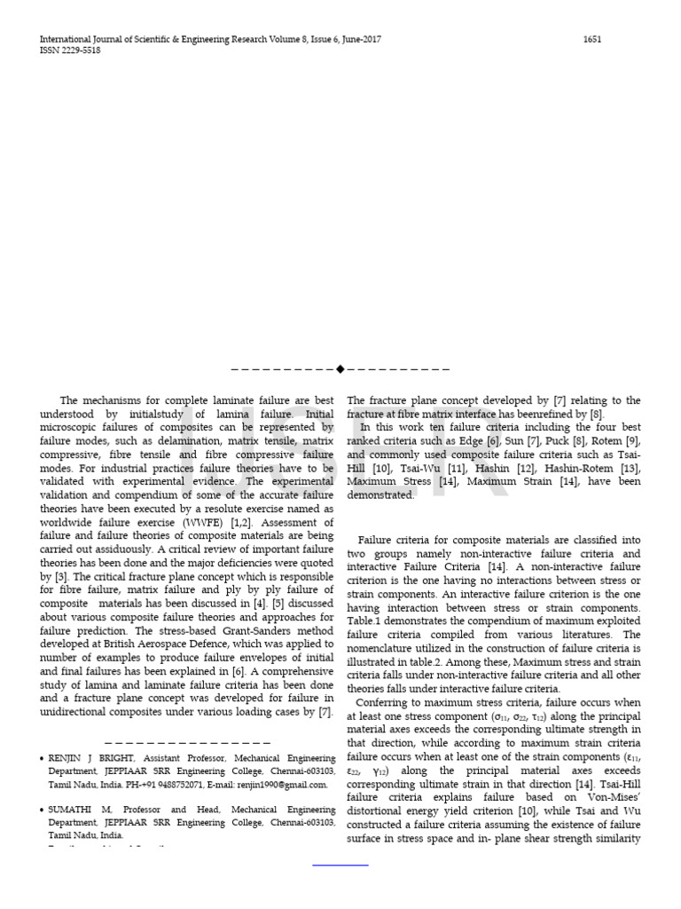 FRP Composite Failure Analysis Criteria | PDF | Composite Material ...