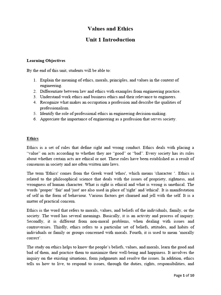 Engineering Ethics and Professionalism Guide | PDF | Profession | Morality
