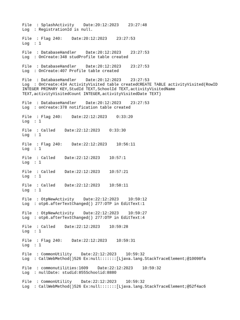 Log | PDF | Computer Programming | Computing