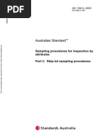 As 1199.3-2003 Sampling Procedures For Inspection by Attributes Skip-Lot Sampling Procedures