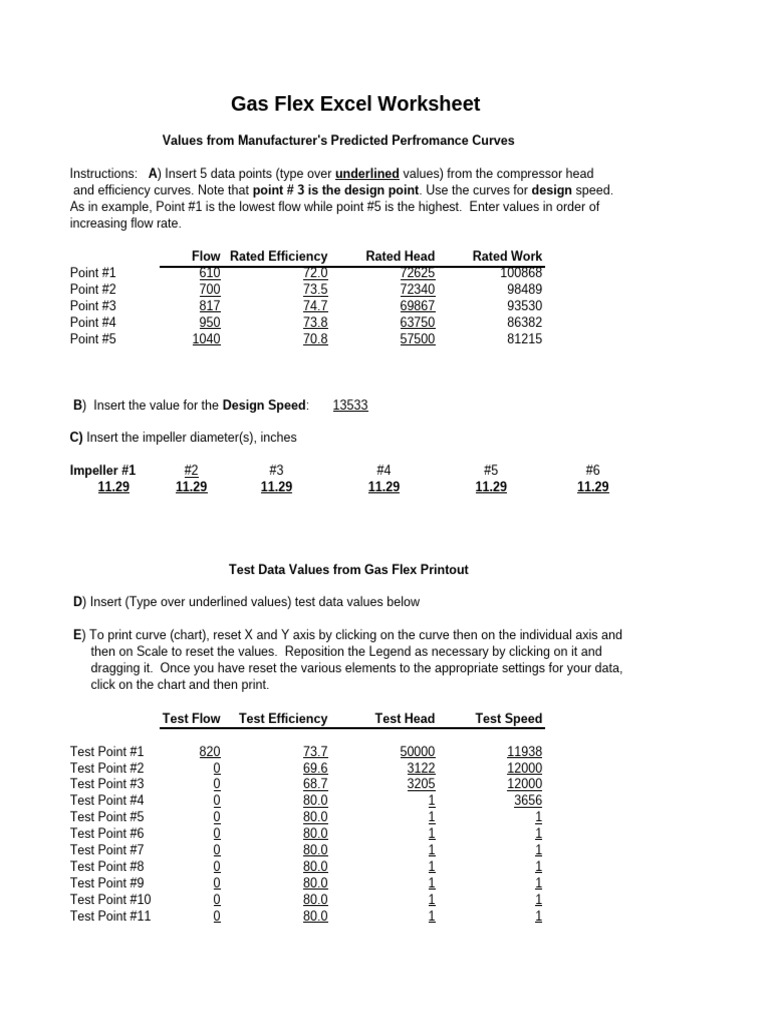 Flex Ware Excel Compressor Performance Worksheet | PDF | Liquids ...