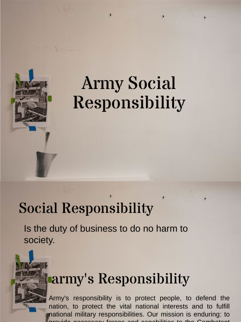 Army's Role in Social Responsibility | PDF | Military | Value (Ethics)