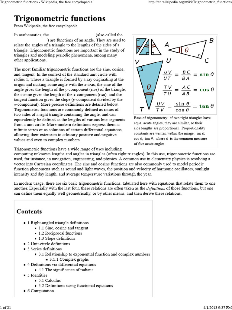 Understanding Trigonometric Functions | PDF | Trigonometric Functions ...