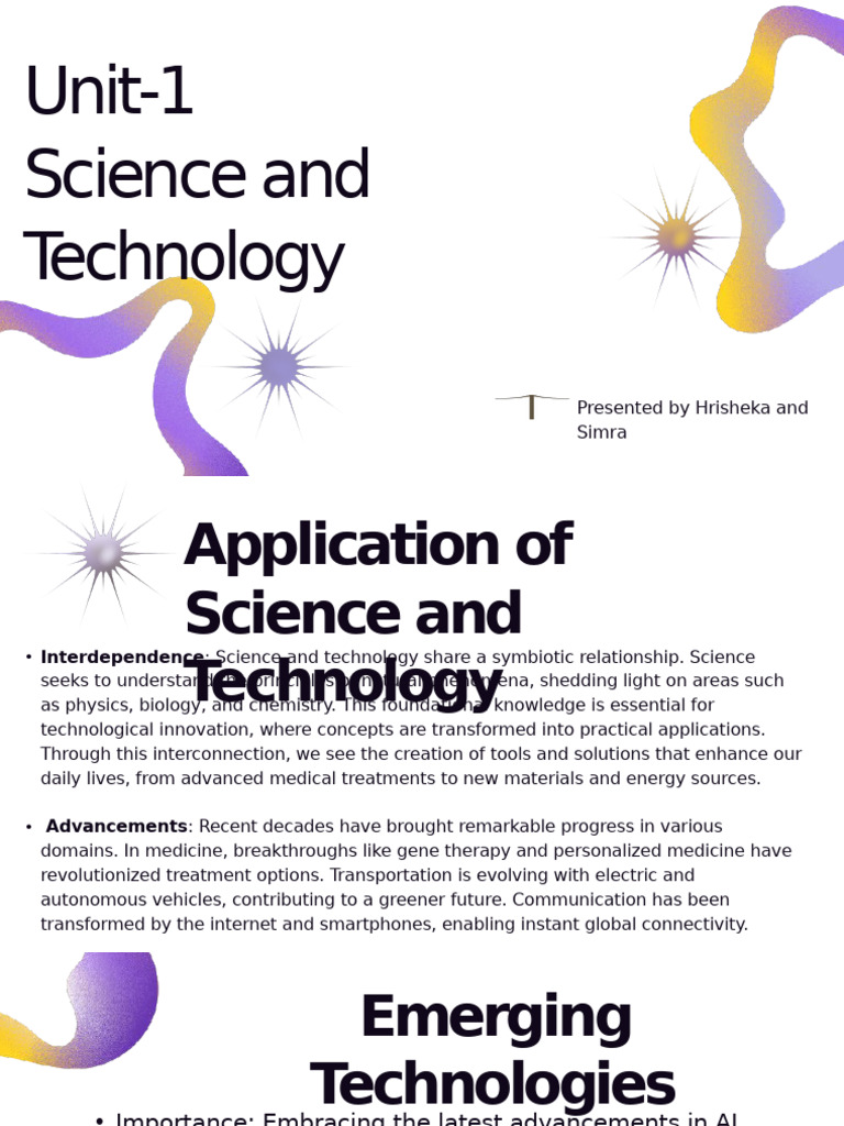 Science and Technology Applications Overview | PDF | Science