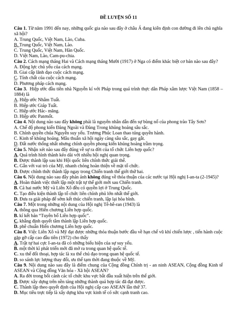 Đe Luyen So 11 | PDF