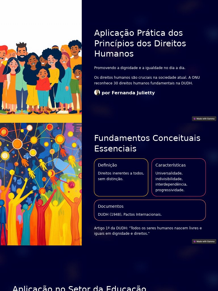 Aplicacao Pratica Dos Principios Dos Direitos Humanos | PDF | Direitos ...