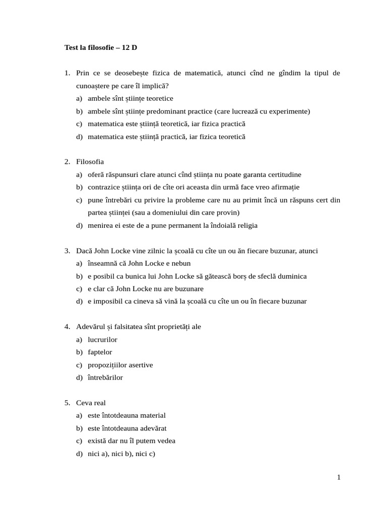 Varianta 1 | PDF