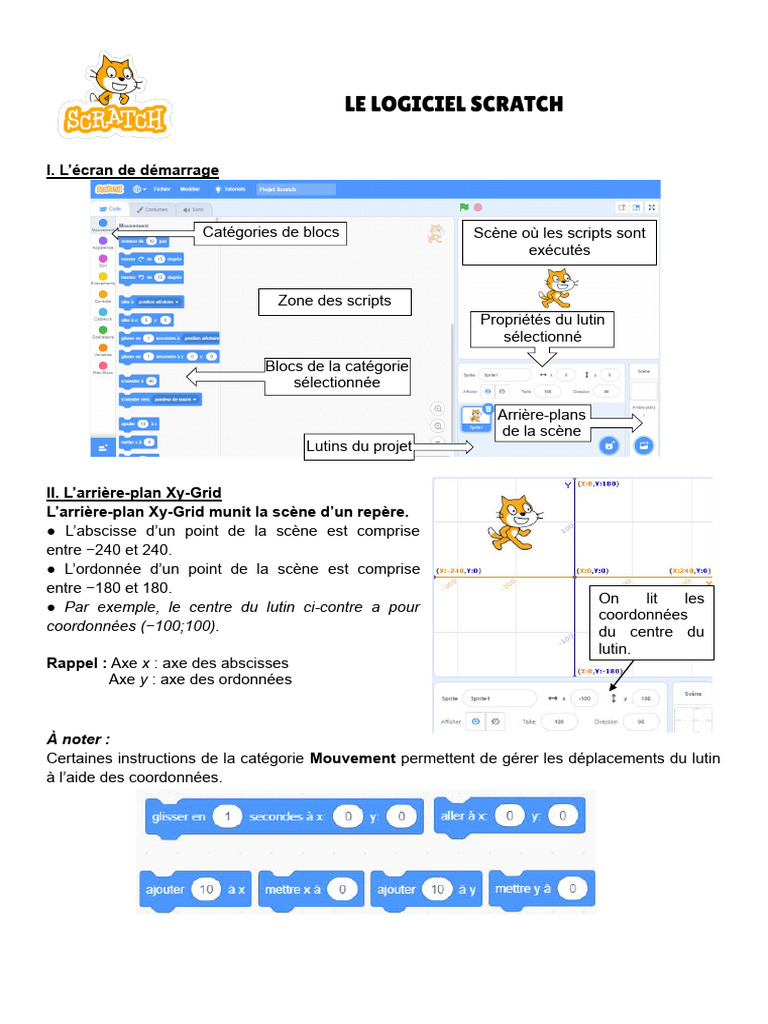 Introduction au logiciel Scratch | PDF