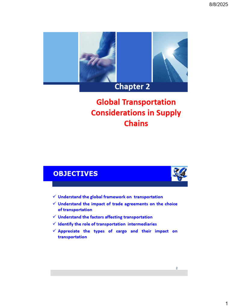 Global Transportation in Supply Chains | PDF | Cargo | Customs