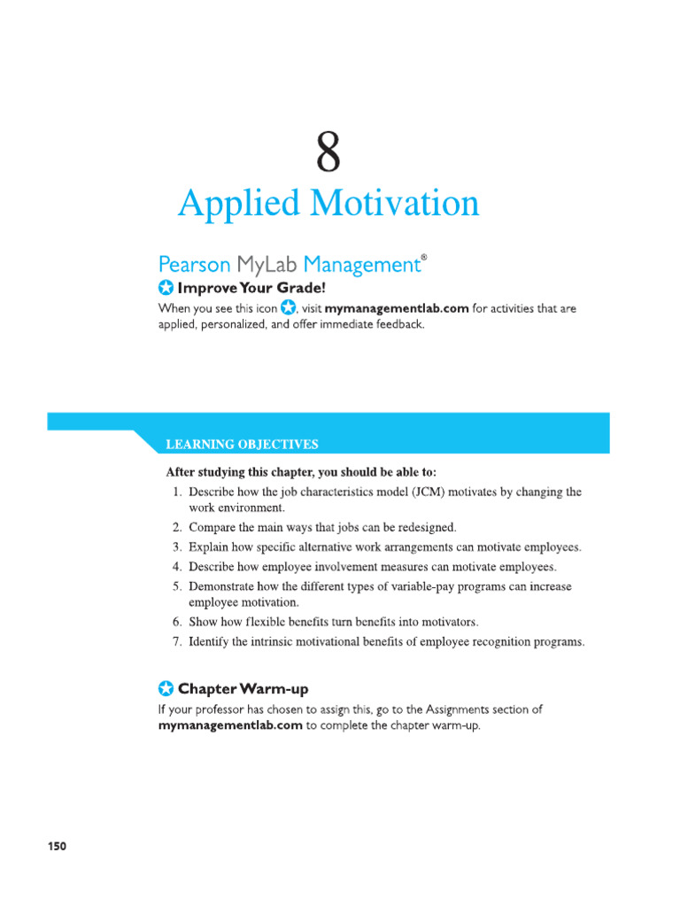 Reading-Chapter 8 - Applied Motivation | PDF