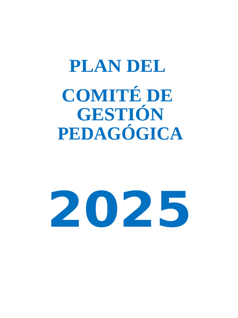 Plan de Gestión Pedagógica 2025 DRE Huancavelica | PDF | Plan de ...