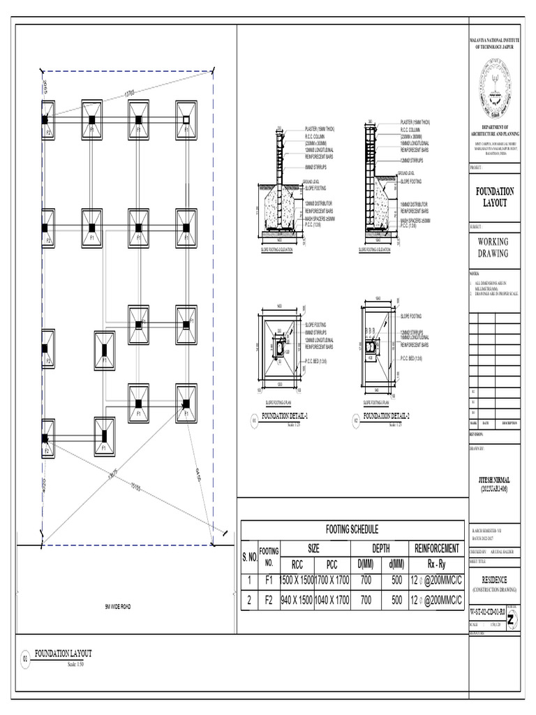 Residence Working-fiundation & Column Layout | PDF