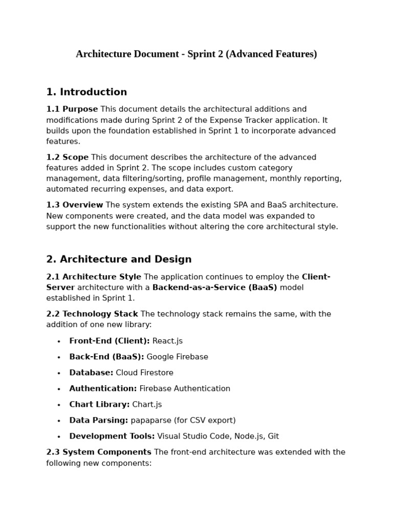 Expense Tracker Architecture Sprint 2 | PDF | Computer Programming ...