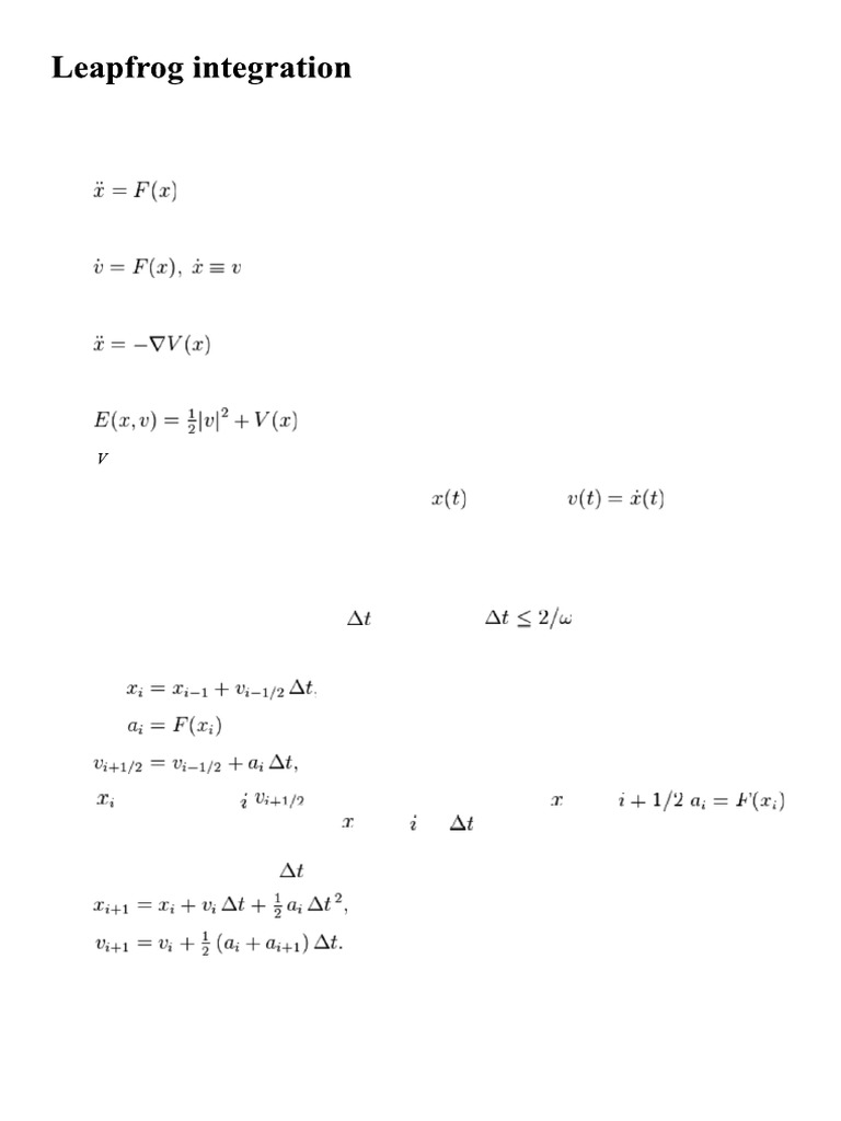 Leapfrog Integration in Dynamics | PDF | Applied Mathematics ...