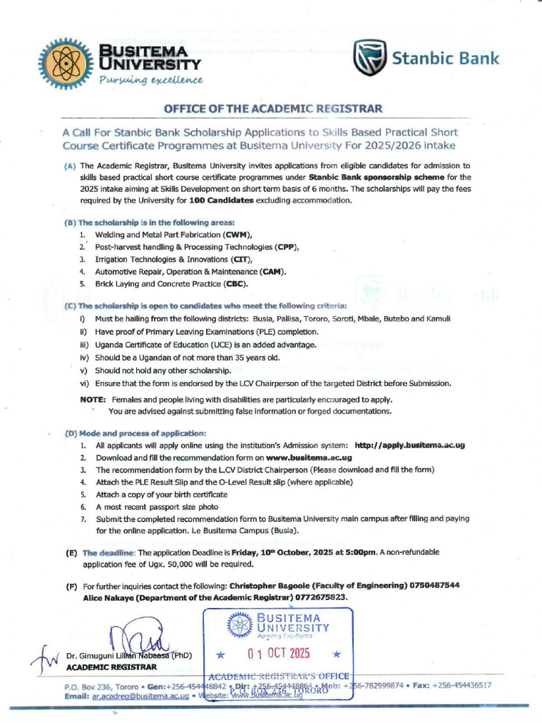 Advert For Skills Based Practical Short Courses Certificate Programmes ...