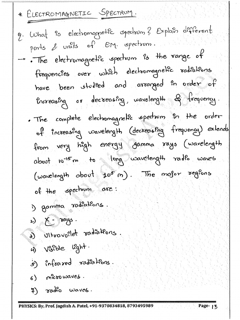 PHYSICS CH 15 EM Waves and Communication System Notes 14 20 | PDF