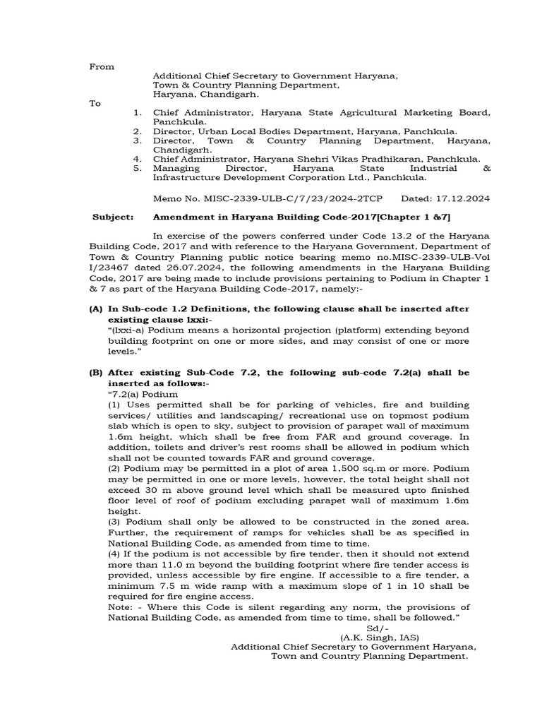 Haryana Building Code 2017 Amendments | PDF | Legal Documents | Justice
