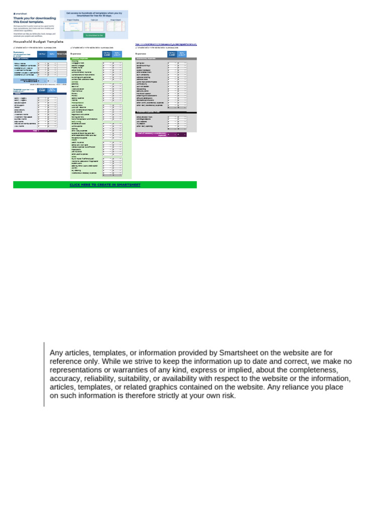 Monthly Household Budget Template | PDF | Expense | Payroll